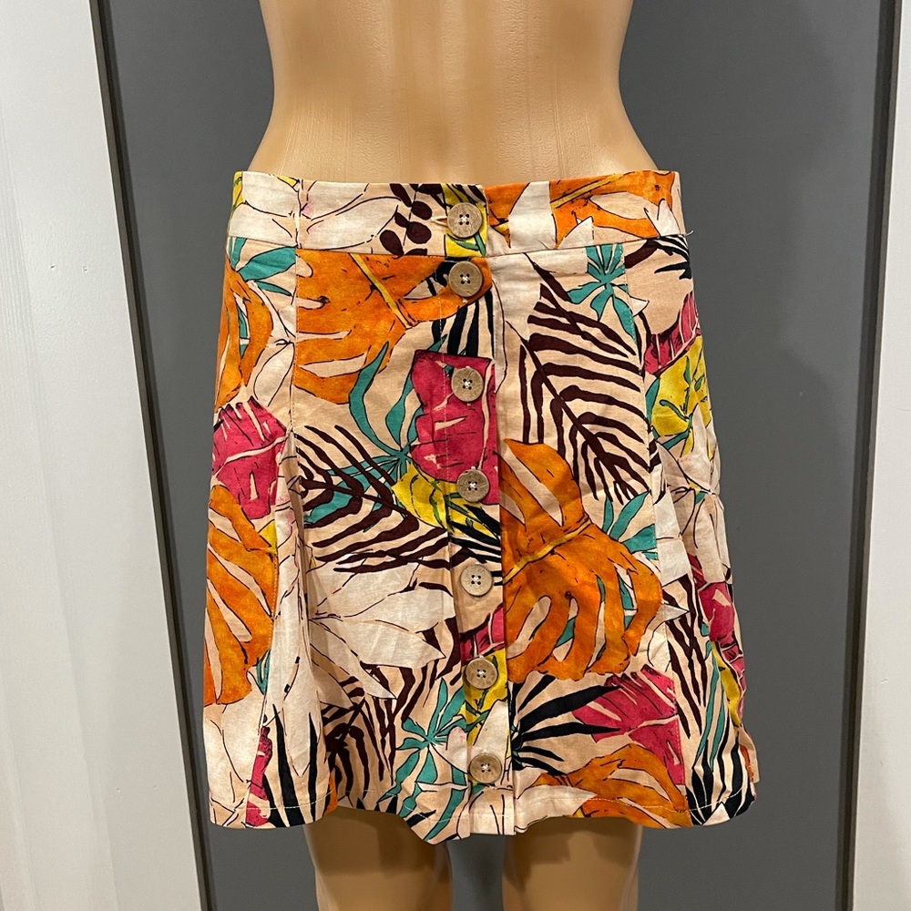 Forever 21 Multi Color Tropical skirt